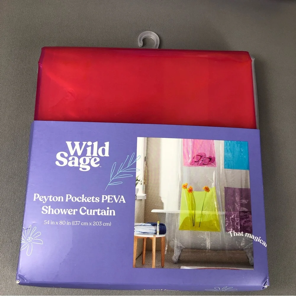 Wild Sage Peyton Pocket Peva Shower Curtain